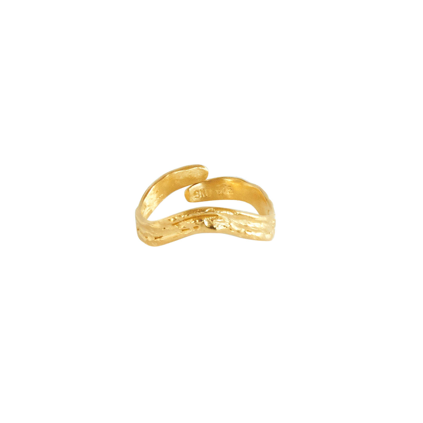 OH MY DARLING WAVY GOLD PLATED RING